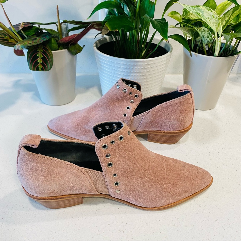 REBECCA MINKOFF DUSTY PINK ANKLE BOOTS / SIZE 8 runs large - Picture 5 of 11